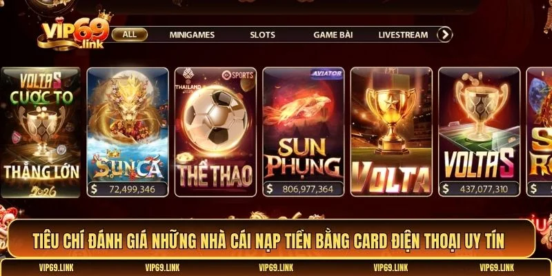 Những nhà cái nạp tiền bằng card điện thoại